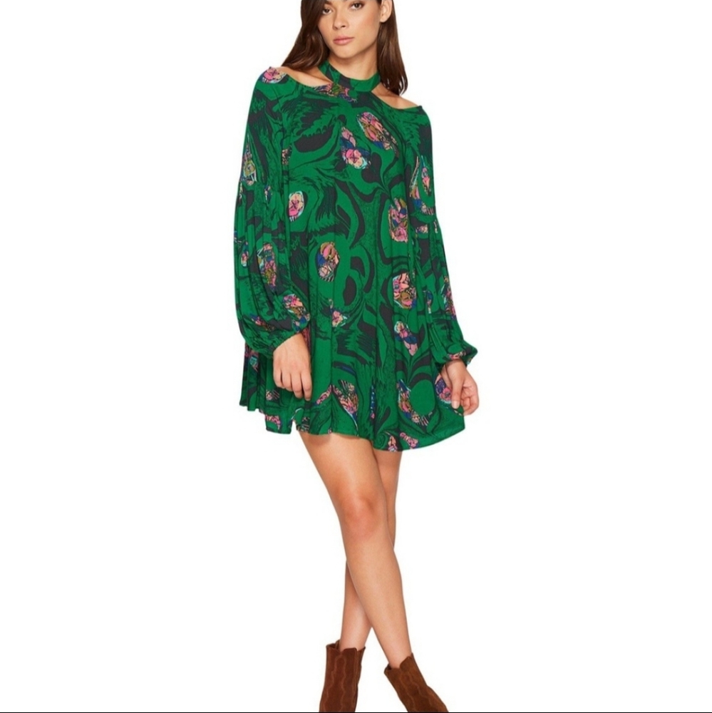 Free People Drift Away Cold Shoulder‎ Tunic Dress XS